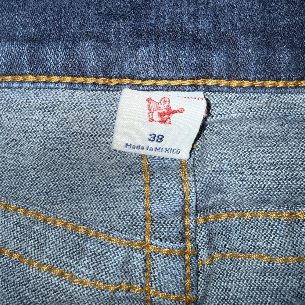 Men's True Religion Ricky Relaxed Straight Jeans Blue Size 38